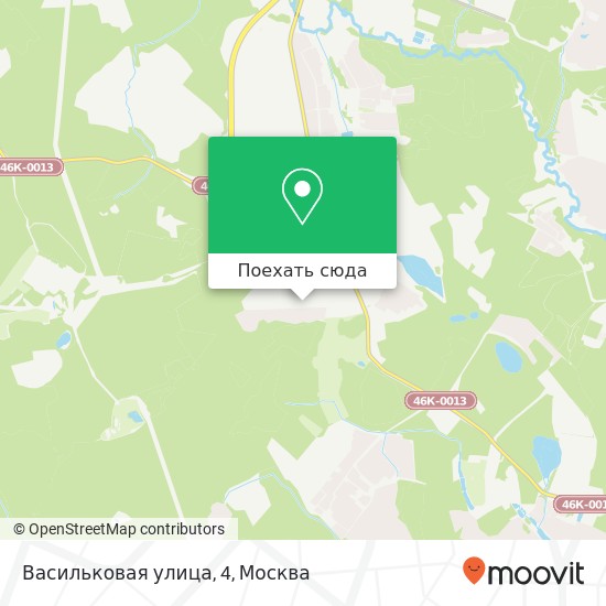 Карта Васильковая улица, 4