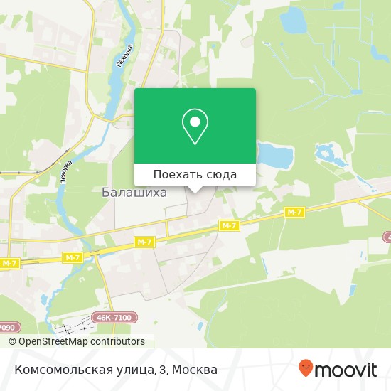 Карта Комсомольская улица, 3