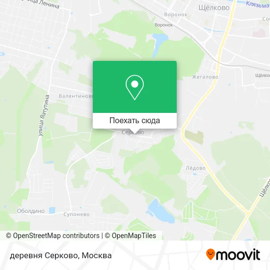 Карта деревня Серково
