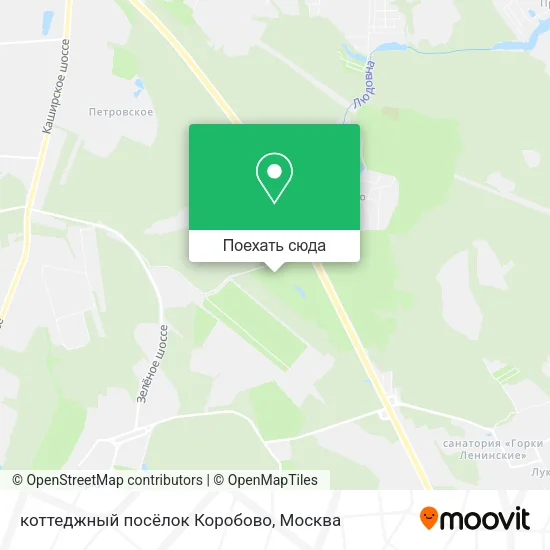 Карта коттеджный посёлок Коробово
