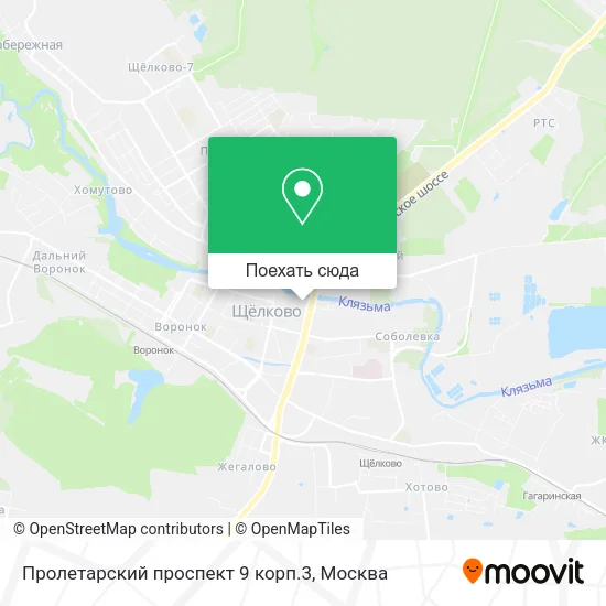 Карта Пролетарский проспект 9 корп.3