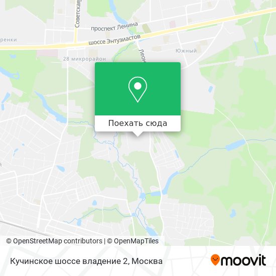 Карта Кучинское шоссе владение 2