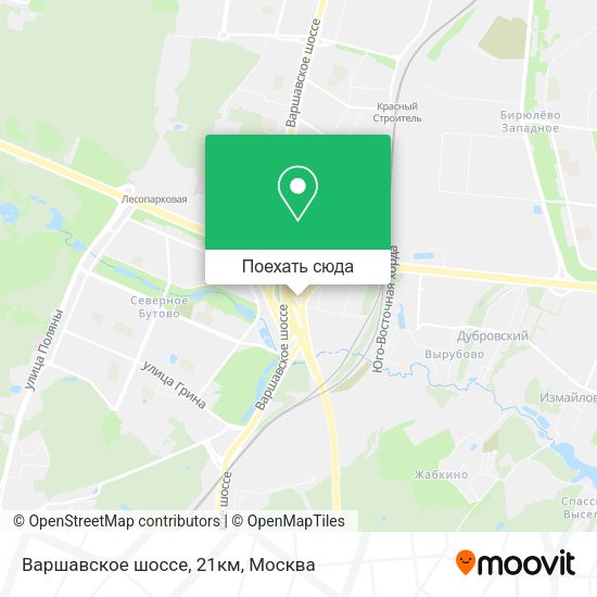 Карта Варшавское шоссе, 21км