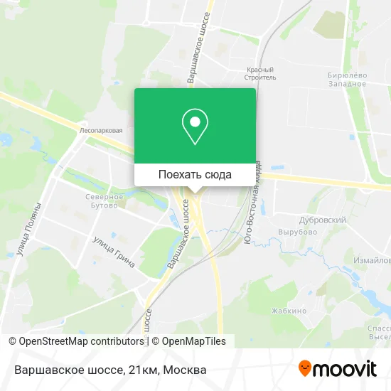 Карта Варшавское шоссе, 21км
