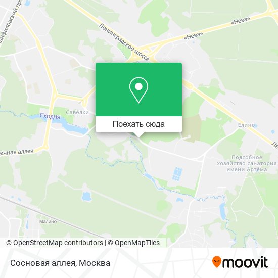 Карта Сосновая аллея