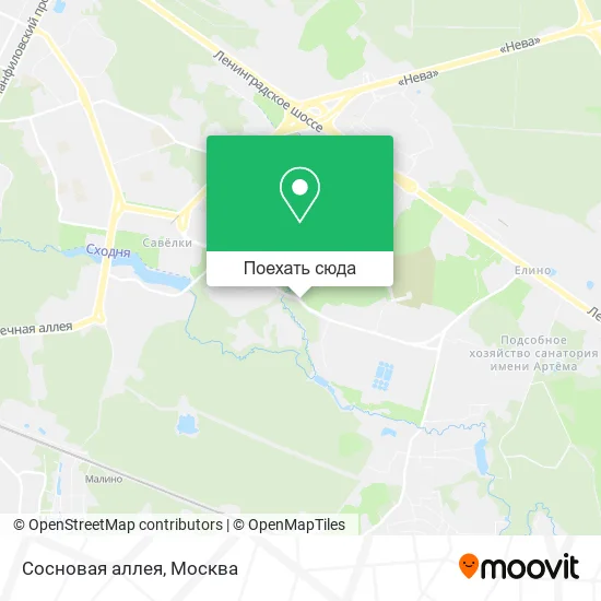 Карта Сосновая аллея