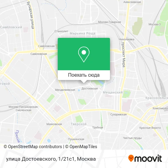 Карта улица Достоевского, 1/21с1