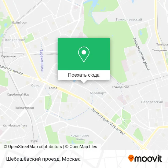 Карта Шебашёвский проезд