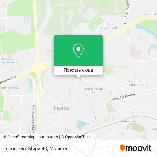 Карта проспект Мира 40