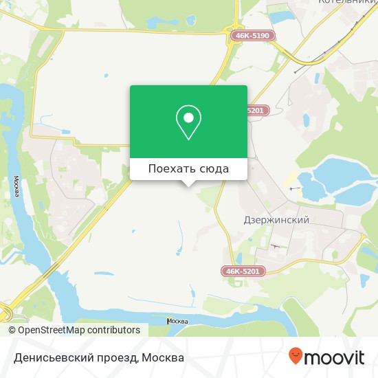 Карта Денисьевский проезд
