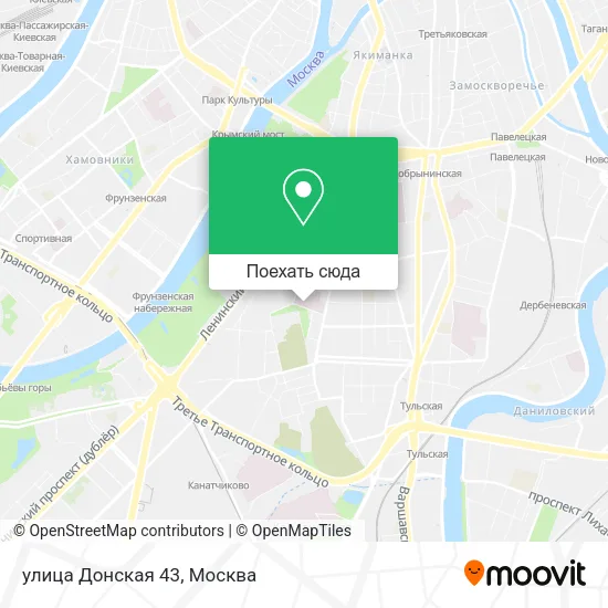 Карта улица Донская 43