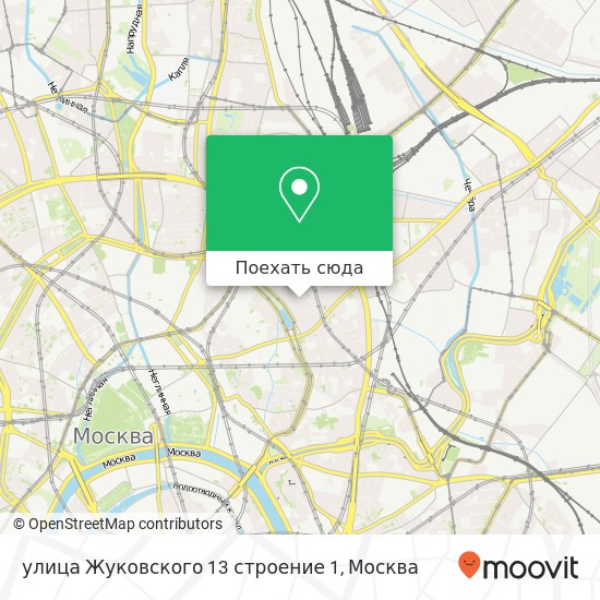 Карта улица Жуковского 13 строение 1