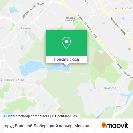 Карта пруд Большой Люберецкий карьер