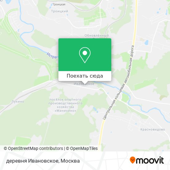 Карта деревня Ивановское