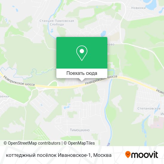 Карта коттеджный посёлок Ивановское-1