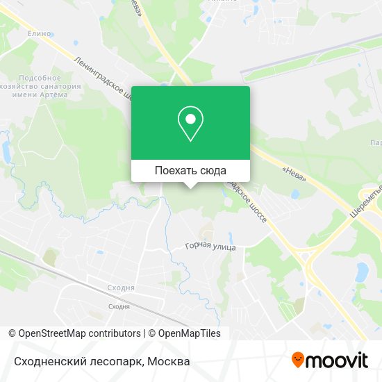 Карта Сходненский лесопарк