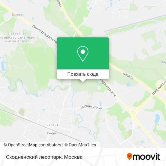Карта Сходненский лесопарк