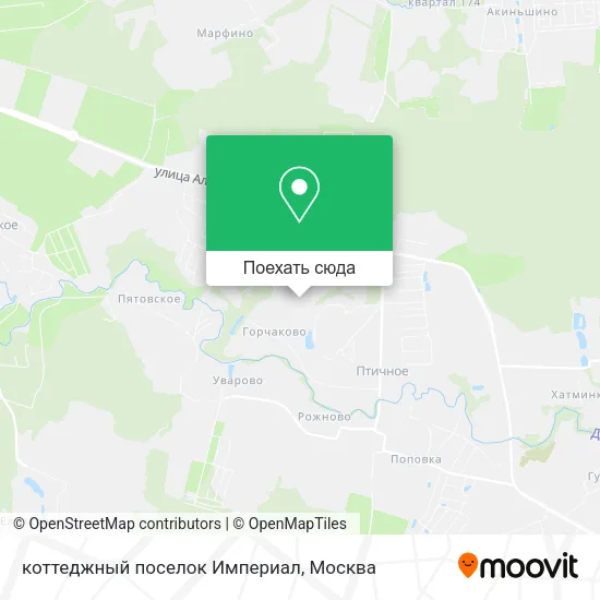 Карта коттеджный поселок Империал