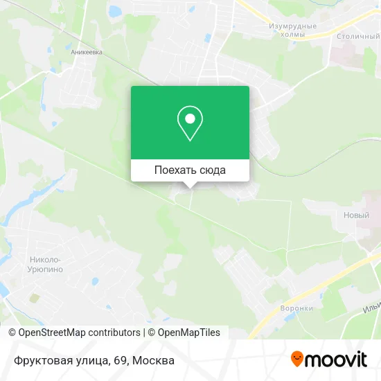 Карта Фруктовая улица, 69