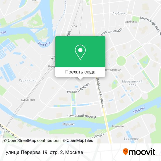 Карта улица Перерва 19, стр. 2