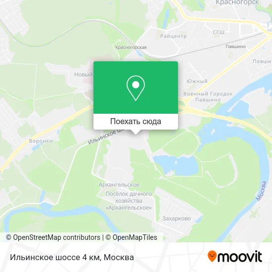Карта Ильинское шоссе 4 км