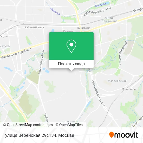 Карта улица Верейская 29с134