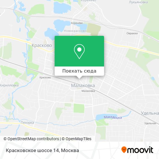 Карта Красковское шоссе 14
