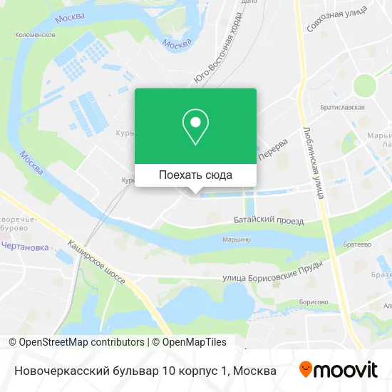 Карта Новочеркасский бульвар 10 корпус 1