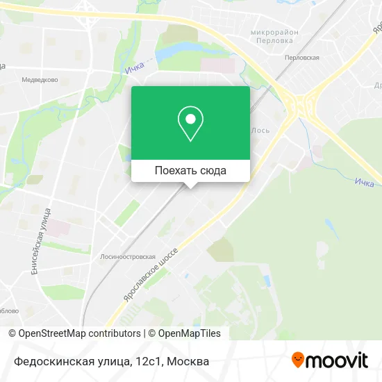 Карта Федоскинская улица, 12с1