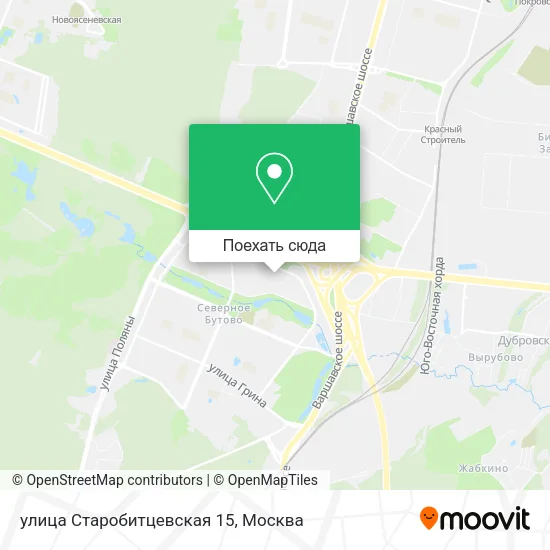Карта улица Старобитцевская 15