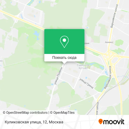 Карта Куликовская улица, 12