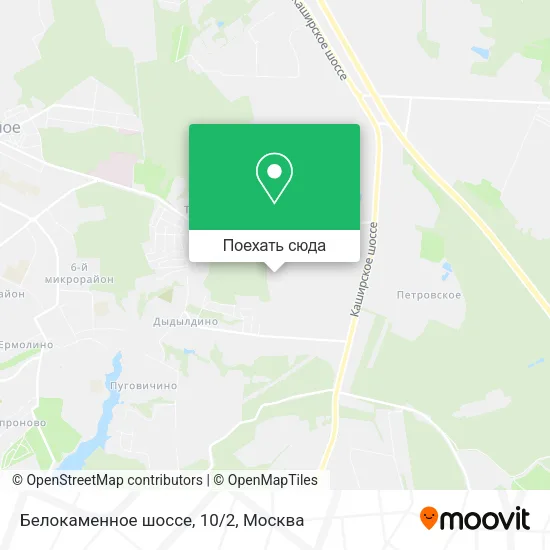 Карта Белокаменное шоссе, 10/2
