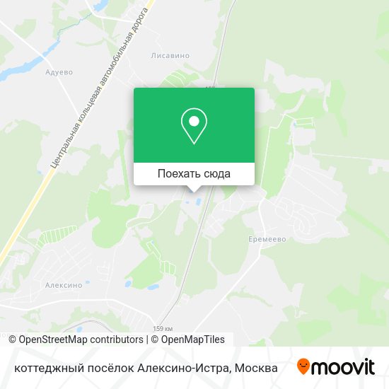 Карта коттеджный посёлок Алексино-Истра