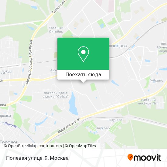Карта Полевая улица, 9