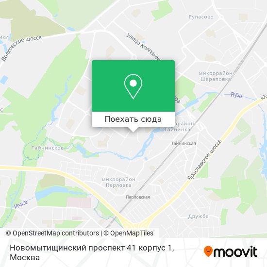 Карта Новомытищинский проспект 41 корпус 1