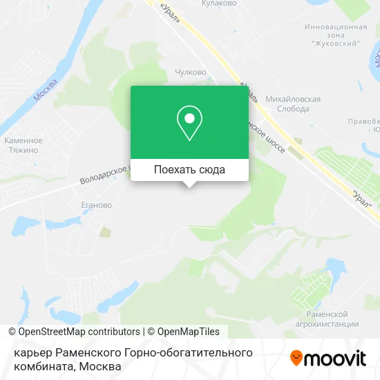 Карта карьер Раменского Горно-обогатительного комбината
