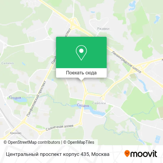 Карта Центральный проспект корпус 435