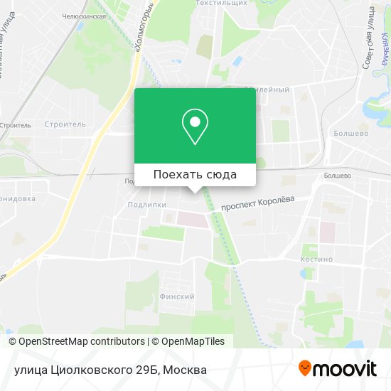 Карта улица Циолковского 29Б