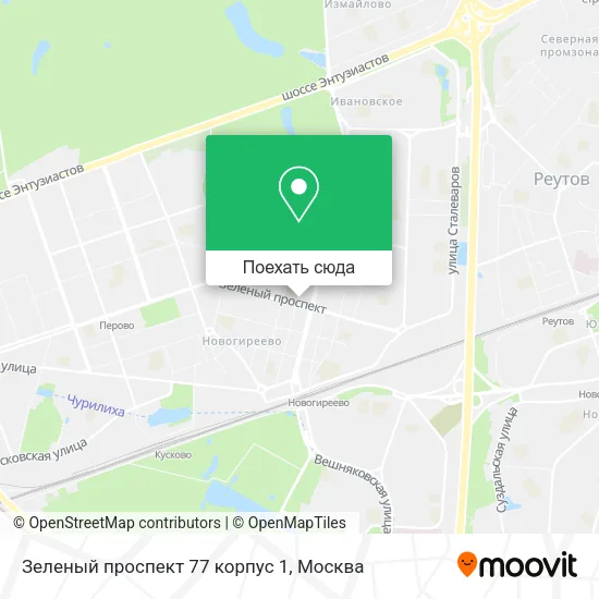 Карта Зеленый проспект 77 корпус 1