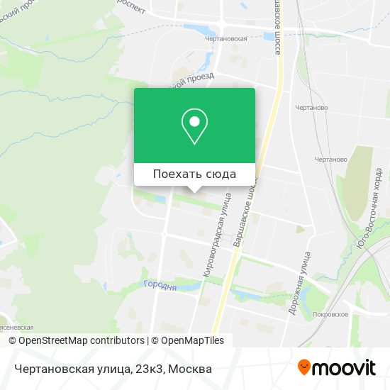 Карта Чертановская улица, 23к3