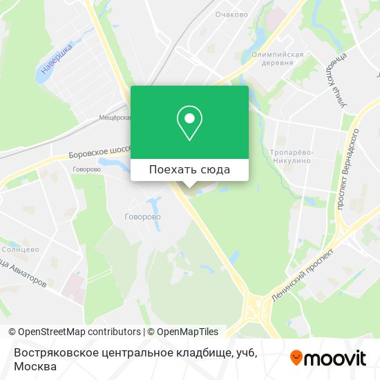 Карта Востряковское центральное кладбище, уч6
