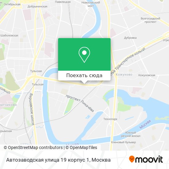 Карта Автозаводская улица 19 корпус 1