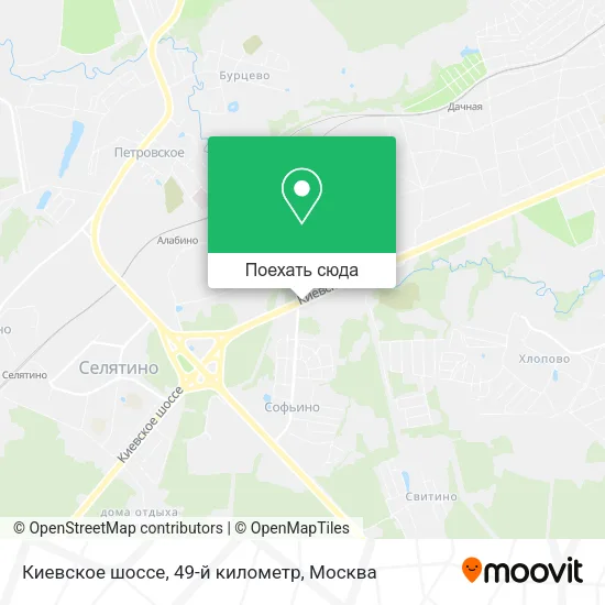 Карта Киевское шоссе, 49-й километр