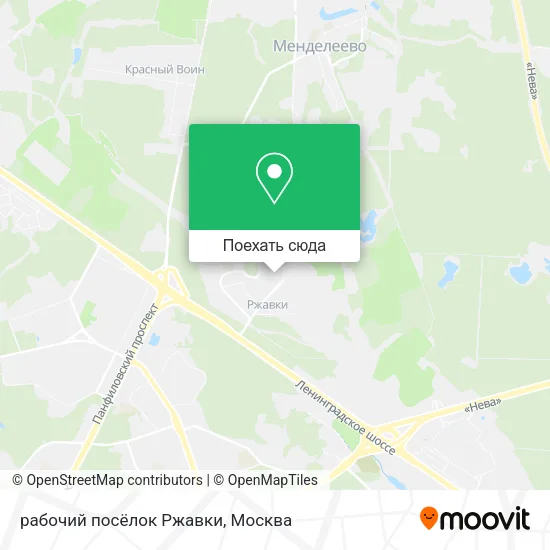 Карта рабочий посёлок Ржавки