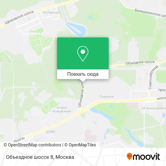 Карта Объездное шоссе 8