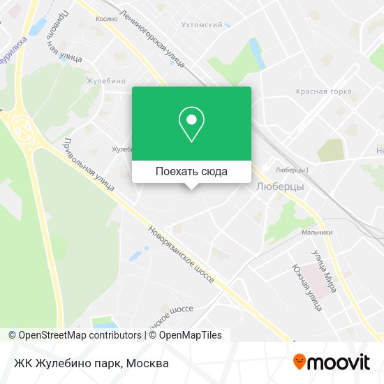 Карта ЖК Жулебино парк