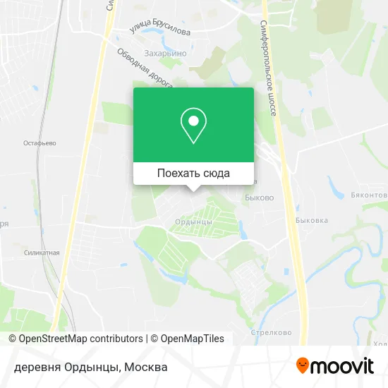 Карта деревня Ордынцы