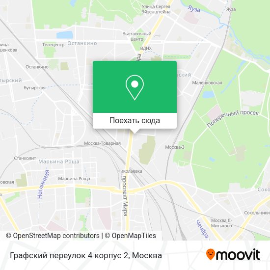 Карта Графский переулок 4 корпус 2