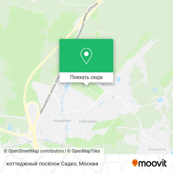 Карта коттеджный посёлок Садко