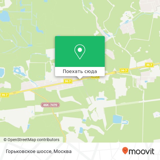 Карта Горьковское шоссе